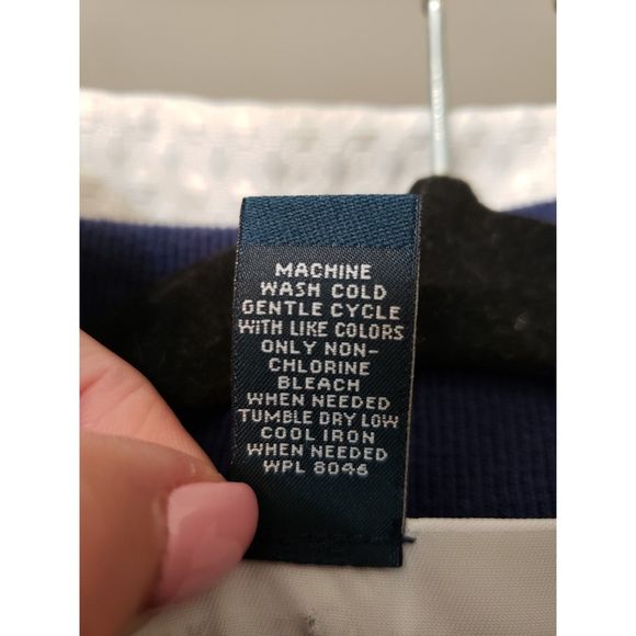 Karen Scott Sport Women's Zip Up Sweater Size Medium Navy Blue With Gold Buttons - Picture 6 of 6